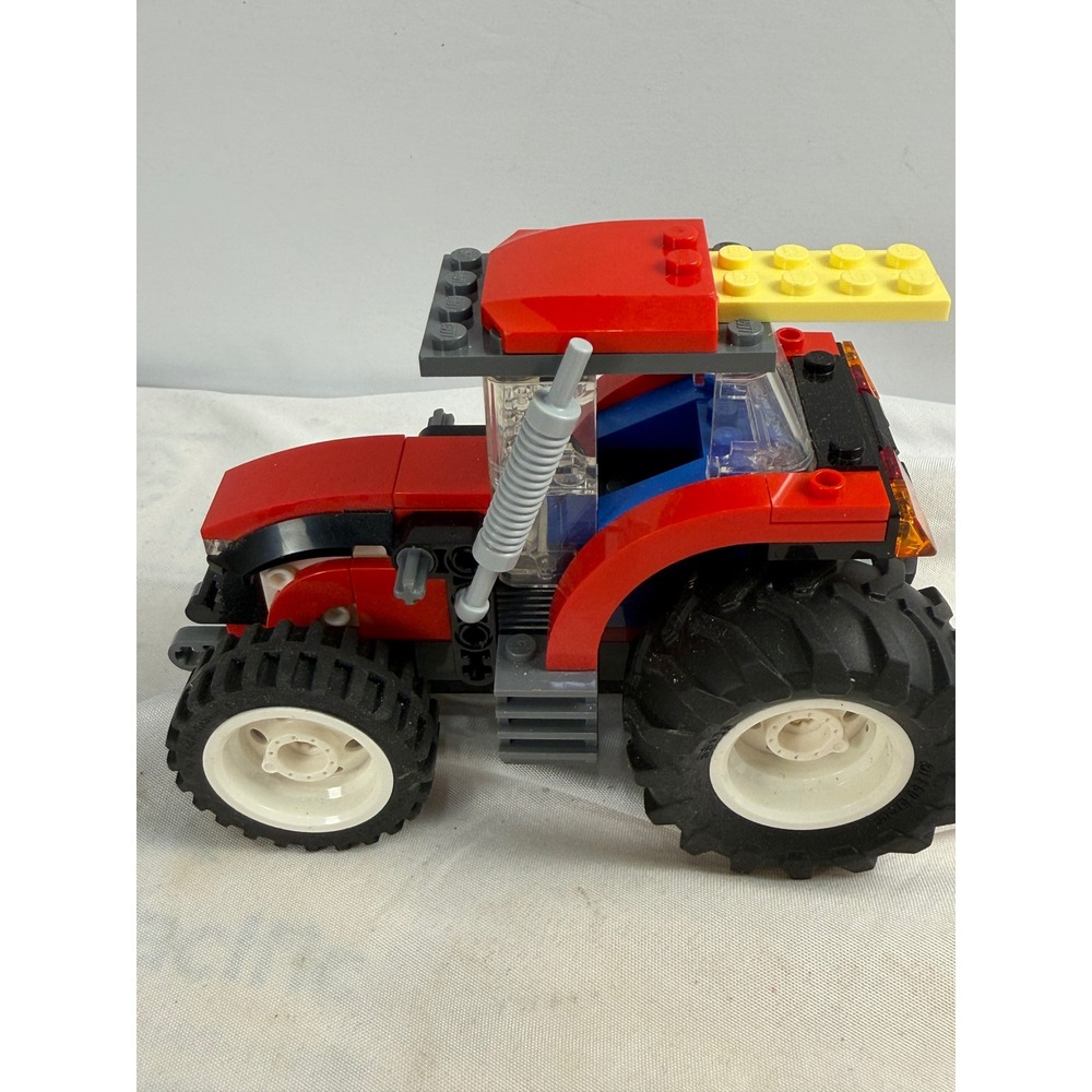 LEGO City Red Farm Tractor Vehicle with Large Tires and Rear Hitch